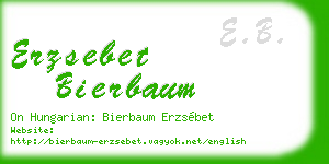 erzsebet bierbaum business card