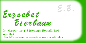 erzsebet bierbaum business card